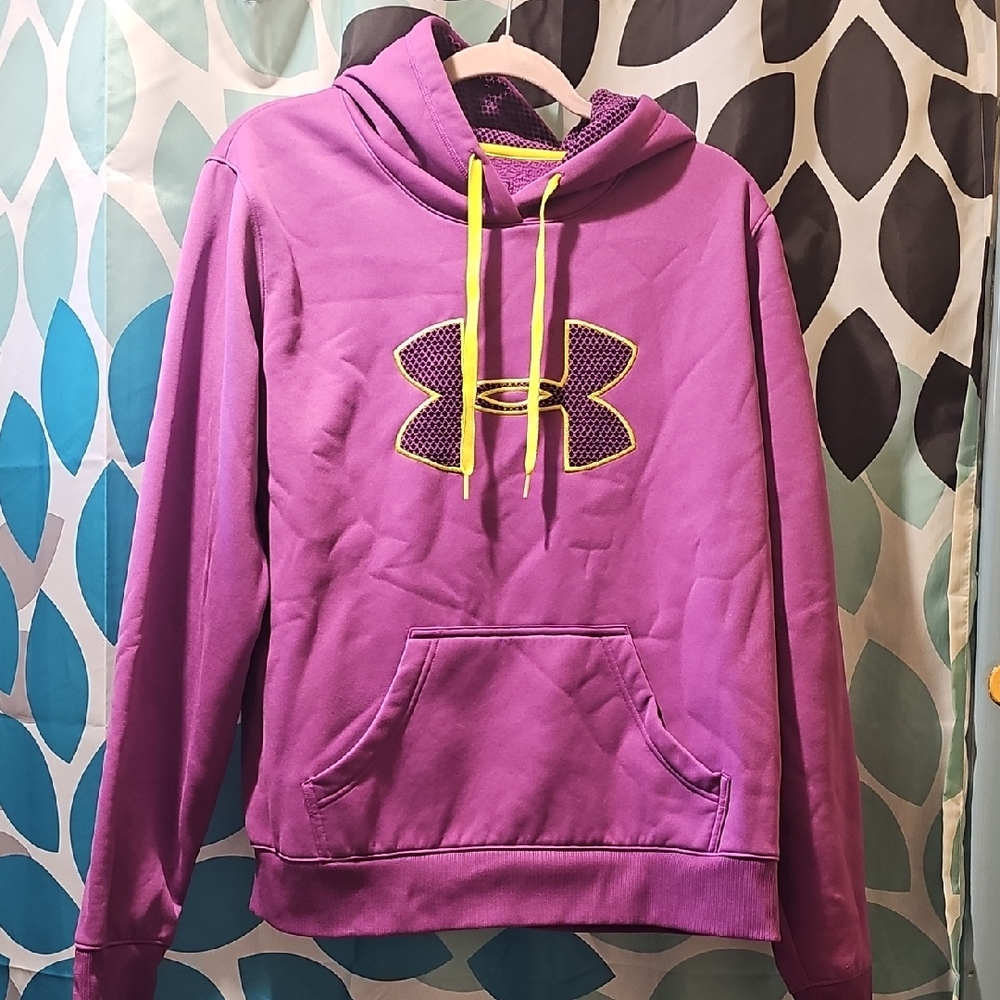 Under Armour Purple Hoodie with Neon Yellow Details